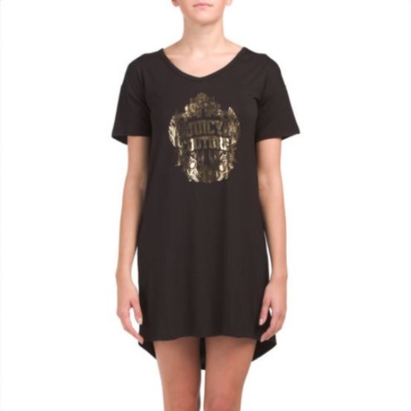 Juicy Couture Other - Juicy Couture Sleep Shirt T-Shirt Tee Black Gold S